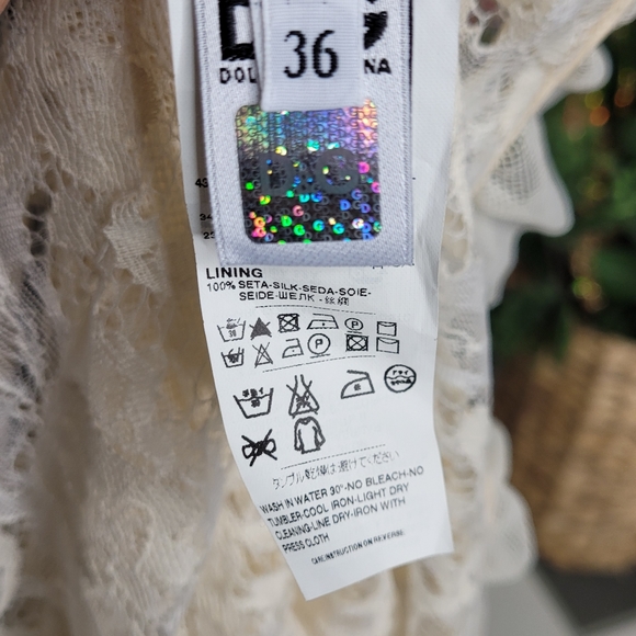 AUTENTIC Dolce & Gabbana Lace mini dress off-white - Picture 13 of 16